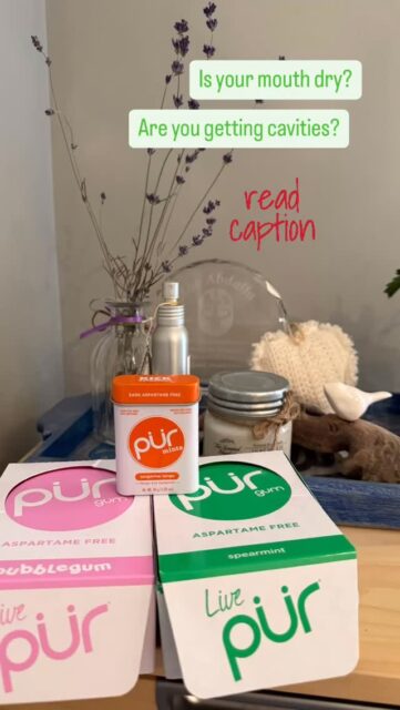 ✨ Dry mouth? Cavity-prone?
PUR gum + mints contain xylitol and can help!

Xylitol is a win for dry mouth because it
🫧 Stimulates saliva production.
More saliva = better comfort, lubrication, and a healthier oral environment. Saliva helps buffer acids and wash away food debris. ￼

Xylitol also helps if you’re “cavity-prone” because 
🦠 Cavity-causing bacteria (like S. mutans) can’t use xylitol the way they use sugar—so it helps lower plaque acid attacks. Less acid + more saliva = a mouth that’s less cavity-friendly. ￼

✅ How to use it:
• Chew sugar-free xylitol gum after meals (when you can’t brush)
• Keep xylitol mints handy for meetings, commuting, dry mouth moments
• Pair with hydration + the right home-care plan we tailor for you 💛

⚠️ Important: Xylitol is dangerous for dogs—keep gum/mints out of reach of pets.